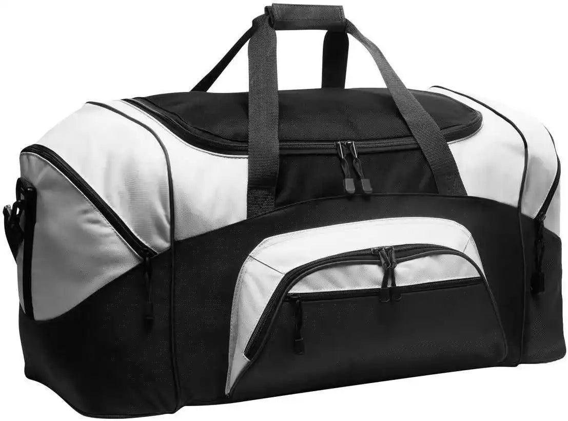 Port Authority Bg99 Standard Colorblock Sport Duffel Black Gray