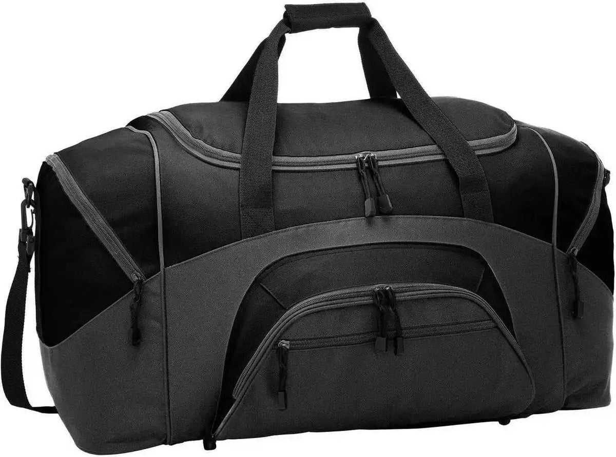 Port Authority Bg99 Standard Colorblock Sport Duffel Heather Gray Black / Osfm