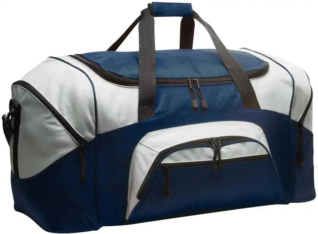 Port Authority Bg99 Standard Colorblock Sport Duffel Navy Gray