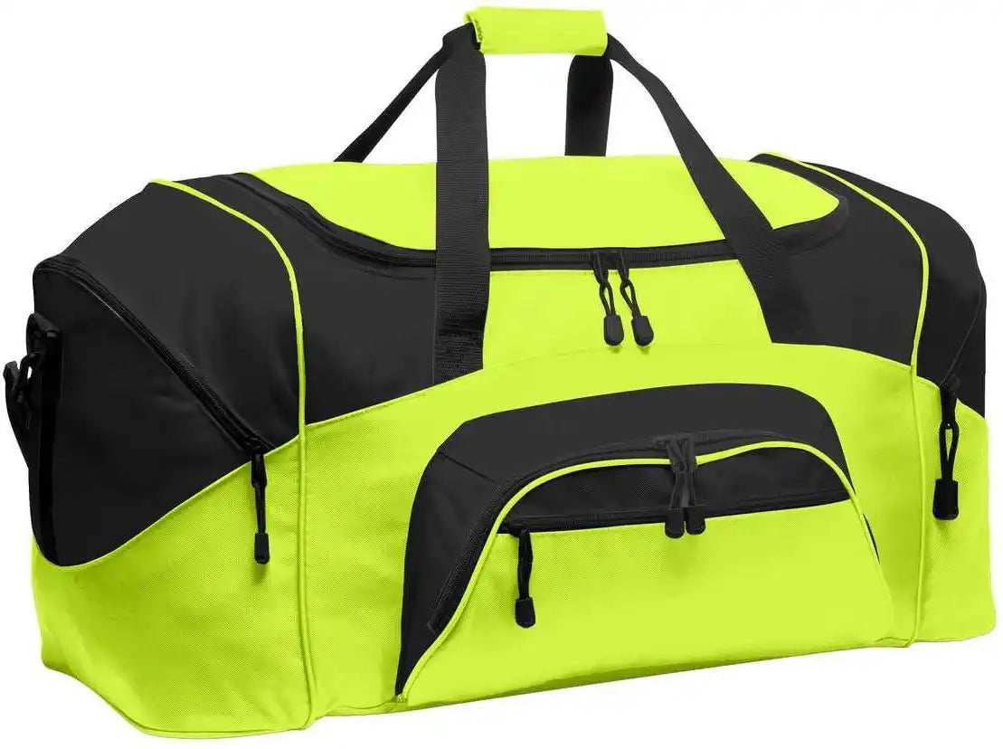 Port Authority Bg99 Standard Colorblock Sport Duffel - Safety Yellow Black