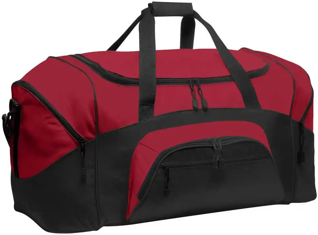 Port Authority Bg99 Standard Colorblock Sport Duffel - True Red Black