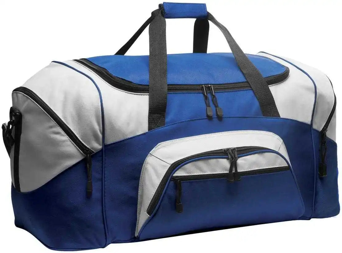Port Authority Bg99 Standard Colorblock Sport Duffel True Royal Gray