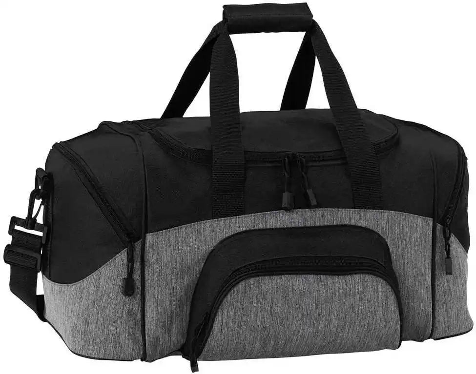 Port Authority Bg990s Small Colorblock Sport Duffel Heather Grey Black Gray / Adult Osfm