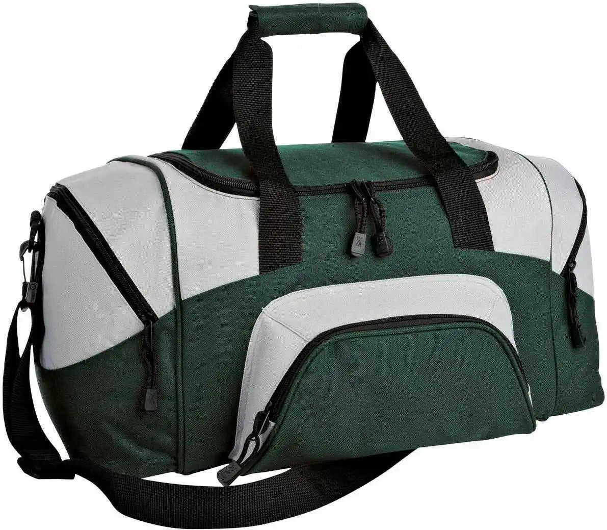Port Authority Bg990s Small Colorblock Sport Duffel - Hunter Gray - Forest
