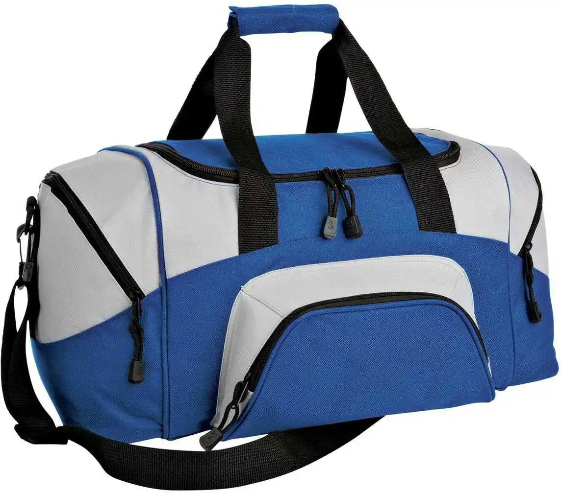 Port Authority Bg990s Small Colorblock Sport Duffel True Royal Gray