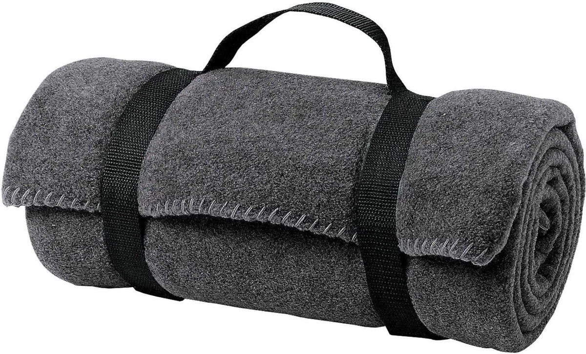Port Authority Bp10 Value Fleece Blanket with Strap - Midnight Heather - Gray / one Size Fits Most