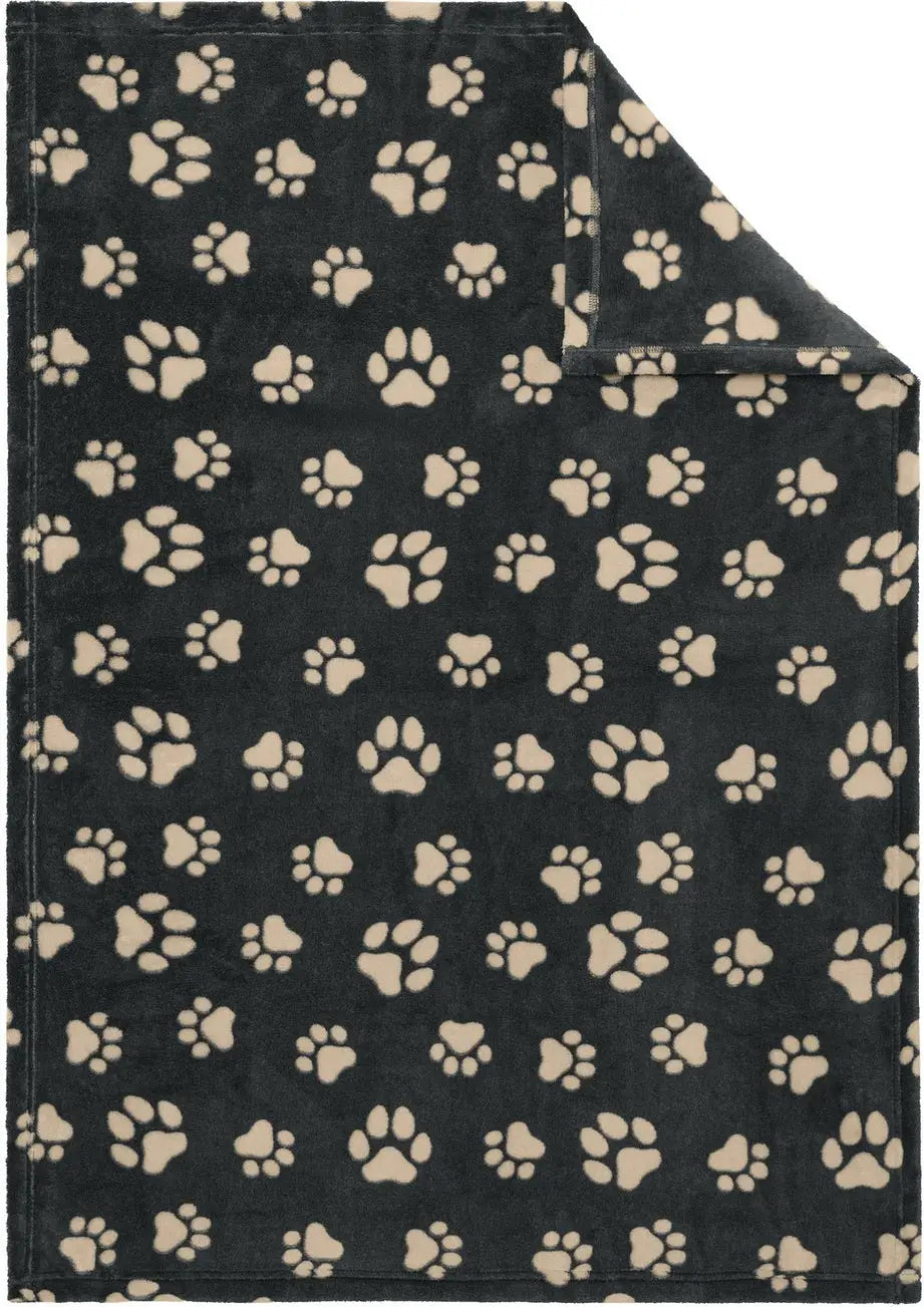 Port Authority Bp33 Small Ultra Plush Blanket - Graphite Biscuit Paws - Graphite/