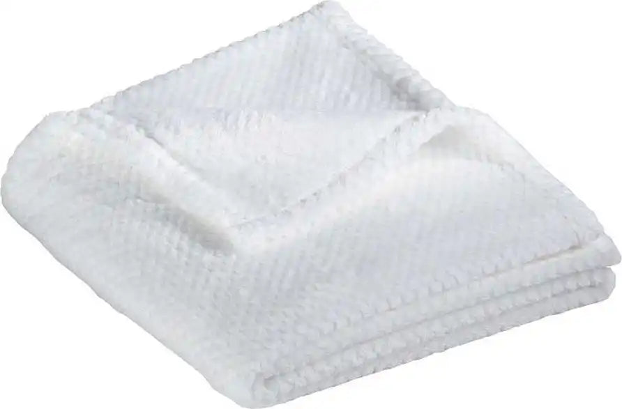 Port Authority Bp35 Plush Texture Blanket - Marshmallow - Light Gray