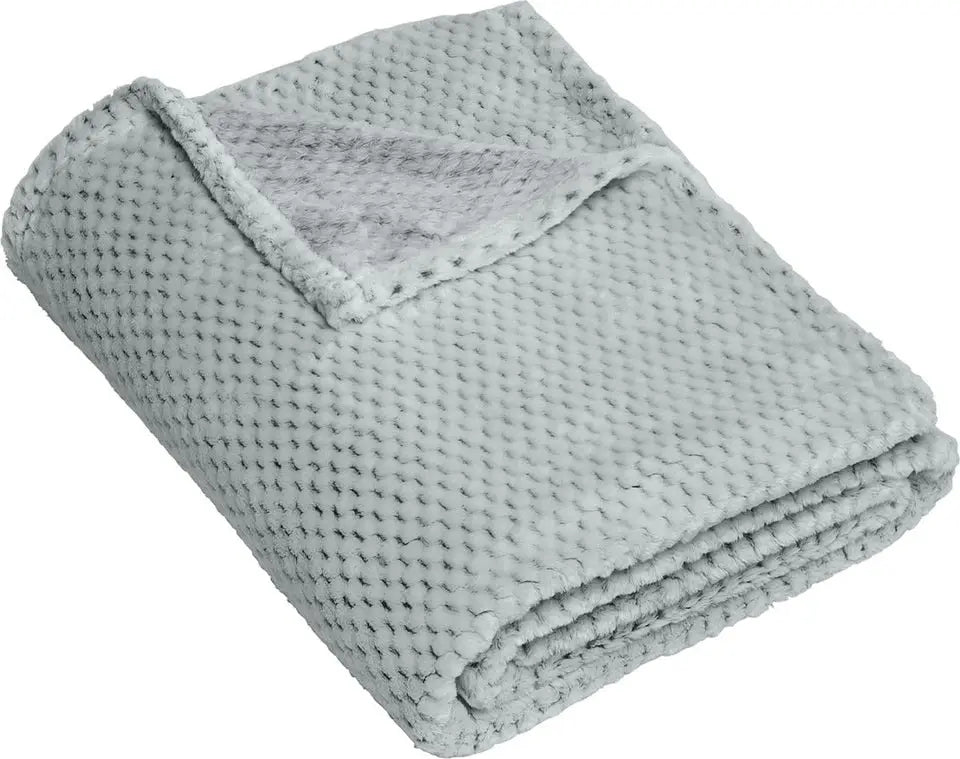 Port Authority Bp35 Plush Texture Blanket - Shadow Gray