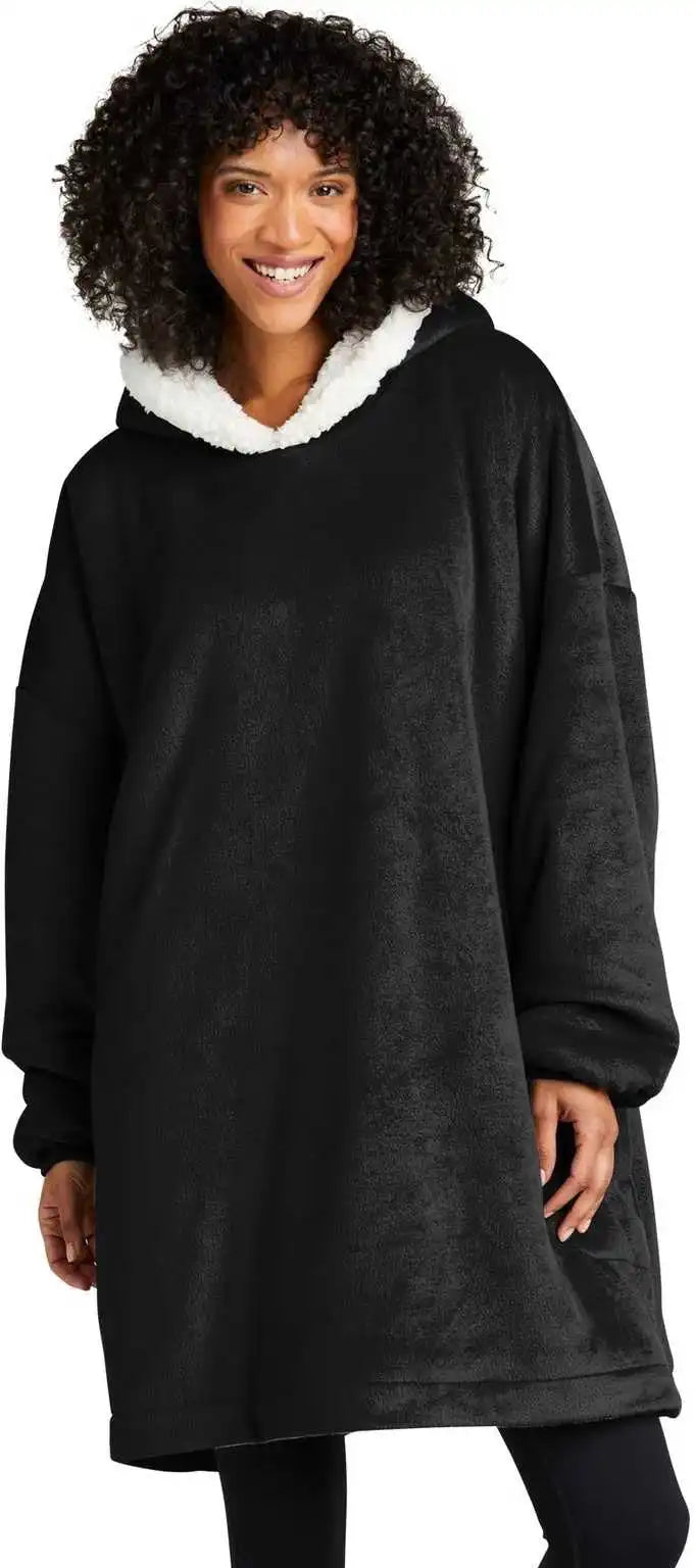 Port Authority Bp41 Mountain Lodge Wearable Blanket - Black - Adult Osfm