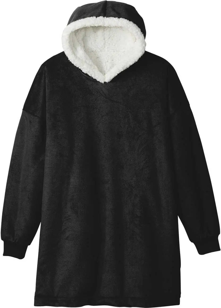 Port Authority Bp41 Mountain Lodge Wearable Blanket - Black
