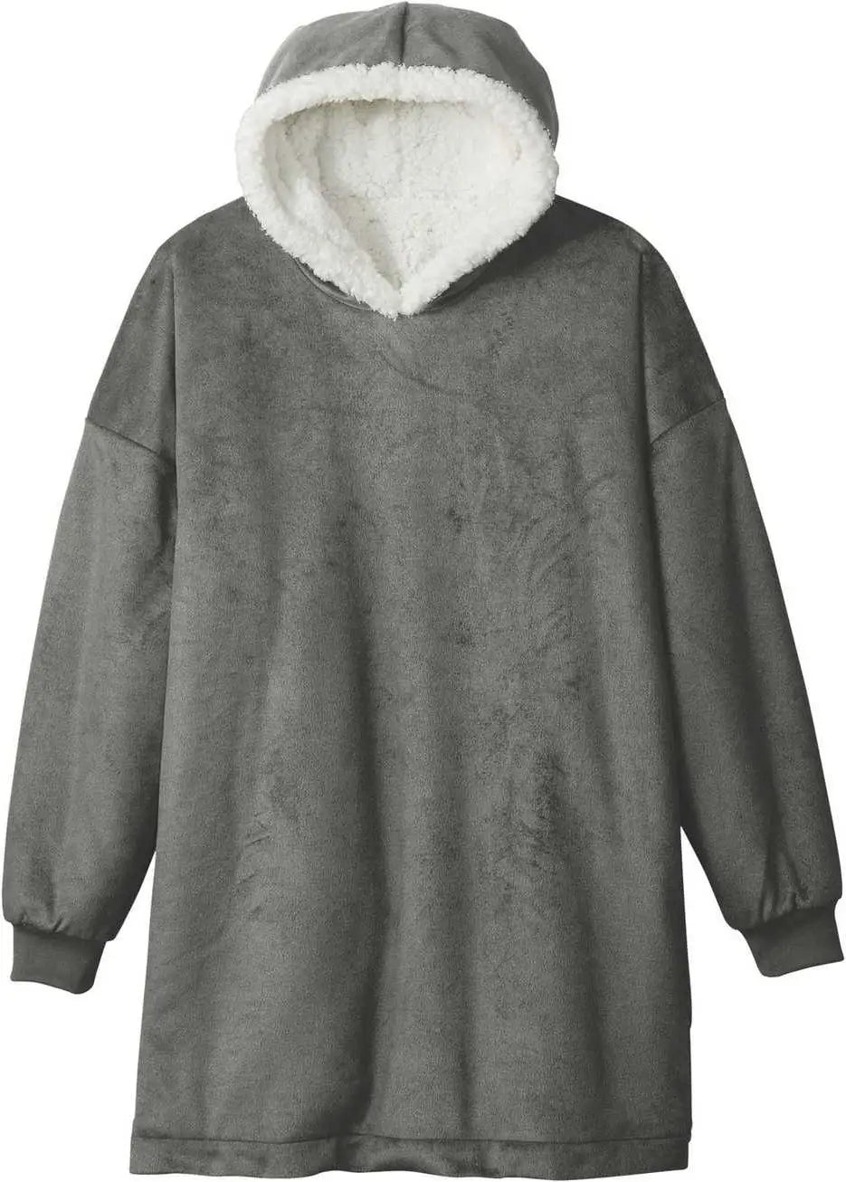 Port Authority Bp41 Mountain Lodge Wearable Blanket - Hearth Grey - Gray / Adult Osfm