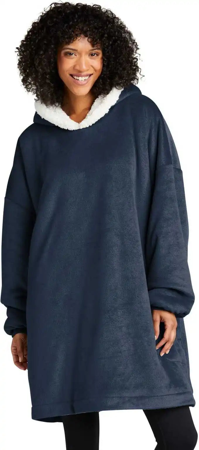 Port Authority Bp41 Mountain Lodge Wearable Blanket - Navy Eclipse - Adult Osfm