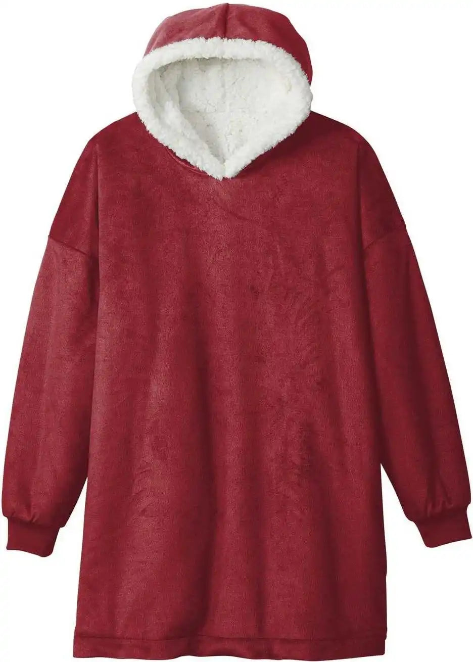 Port Authority Bp41 Mountain Lodge Wearable Blanket - Red Rhubarb - Adult Osfm