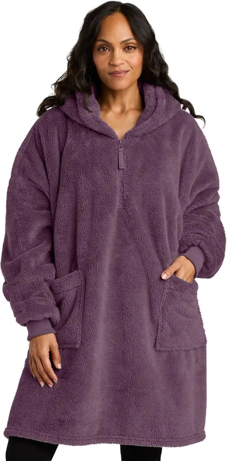 Port Authority Bp42 Plush Poncho - Deep Purple Mist - Adult Osfa