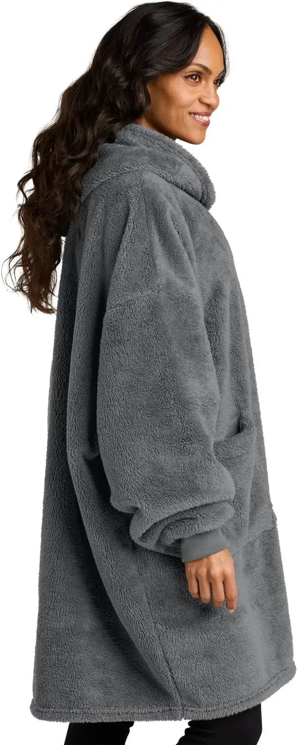Port Authority Bp42 Plush Poncho - Smoke Gray - Adult Osfa