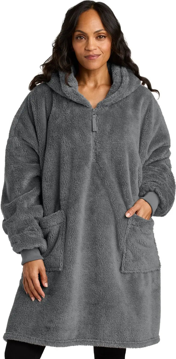 Port Authority Bp42 Plush Poncho - Smoke Gray - Adult Osfa