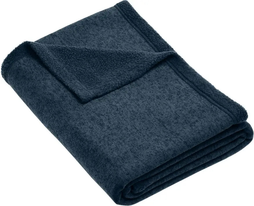 Port Authority Bp46 Arc Sweater Fleece Blanket - Insignia Blue Heather