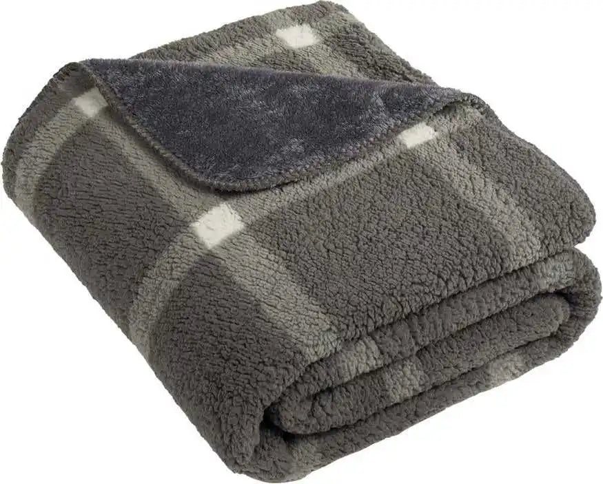 Port Authority Bp48 Double-sided Sherpa/plush Blanket - Msh/gwdpne - Osfa