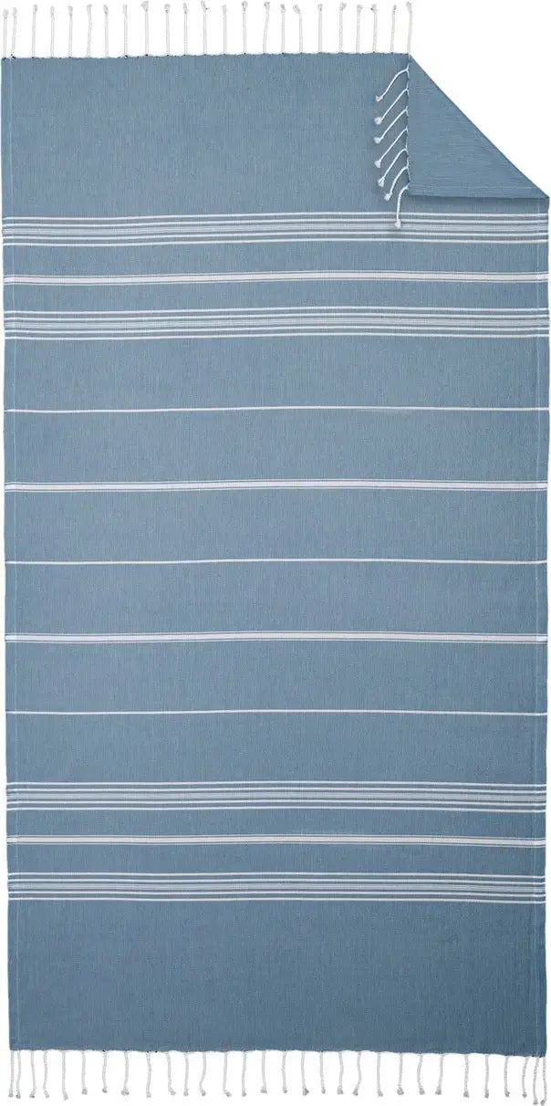 Port Authority Bp90 Cali Throw Blanket - Aegean Blue White - Blue/