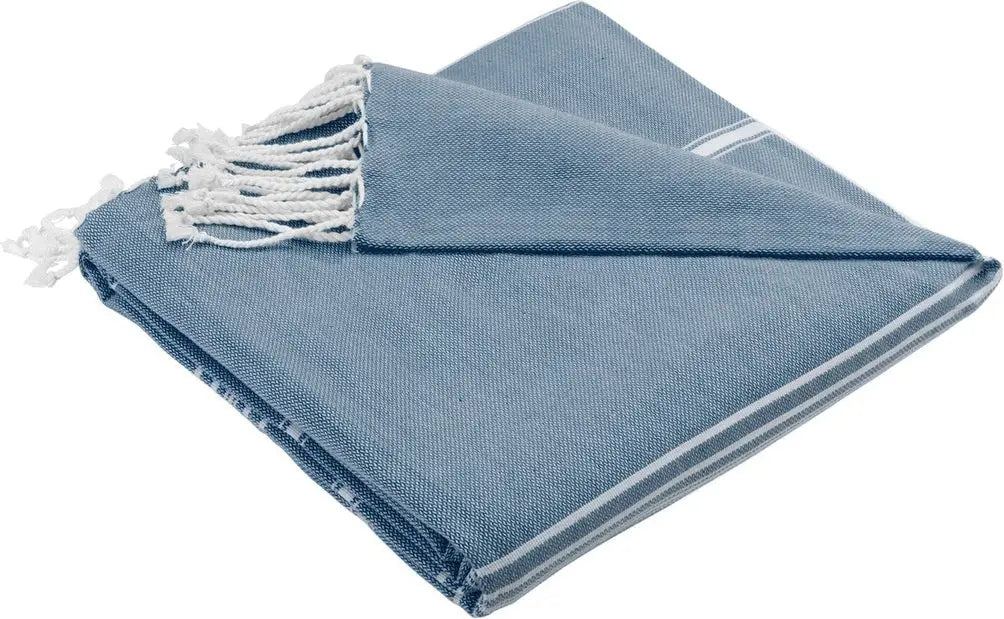 Port Authority Bp90 Cali Throw Blanket - Aegean Blue White - Blue/