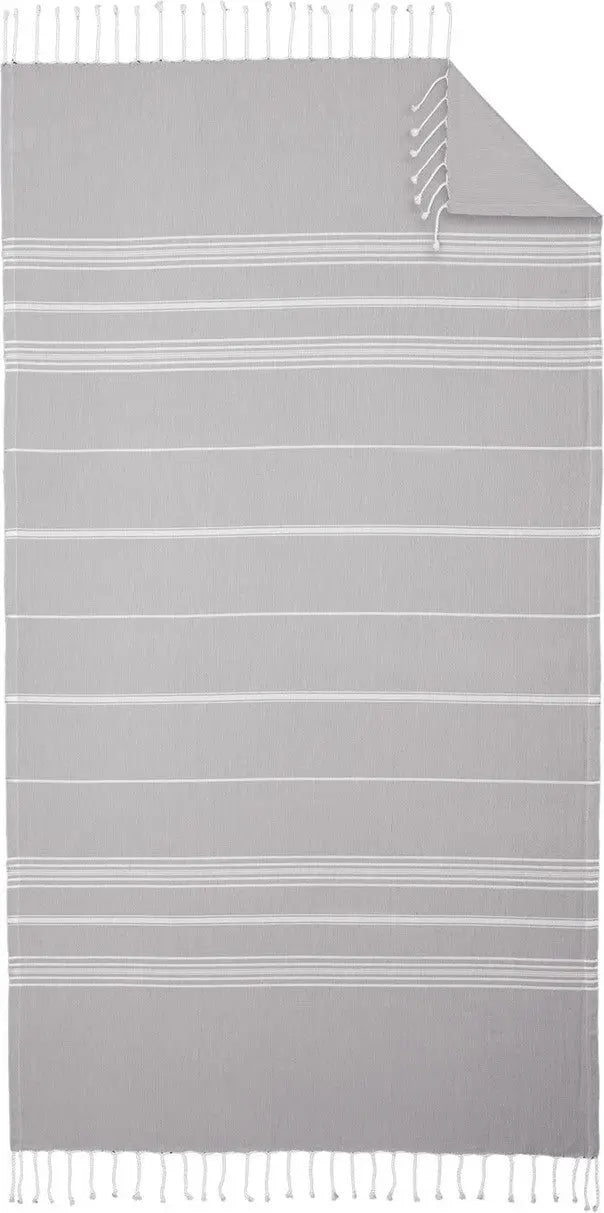 Port Authority Bp90 Cali Throw Blanket - Monument Gray White - Gray/