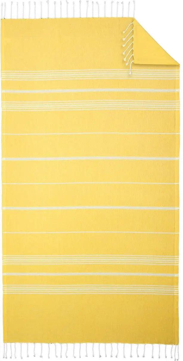 Port Authority Bp90 Cali Throw Blanket - Sunflower Yellow White - Yellow/