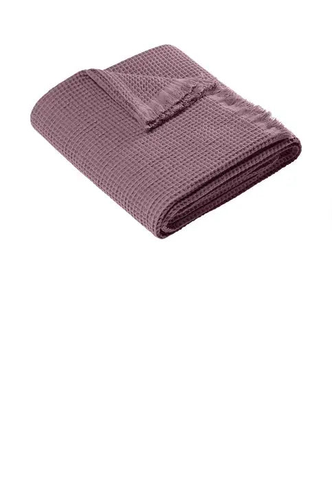 Port Authority Bp92 Waffle Throw Blanket - Dusky Orchid