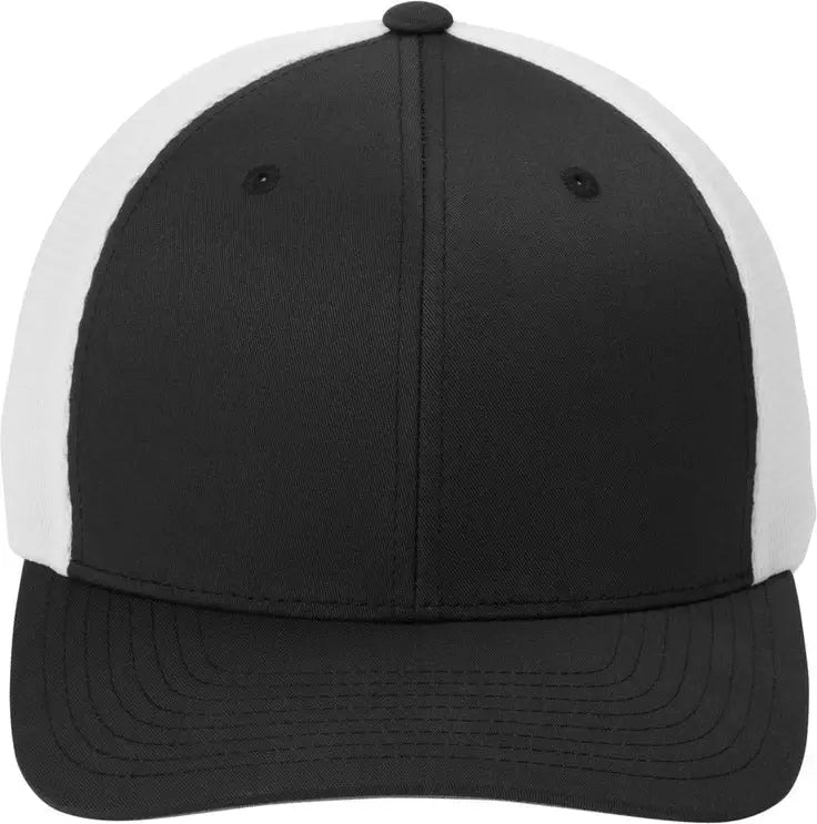 Port Authority C110 Flexfit 110 Mesh Cap - Black White