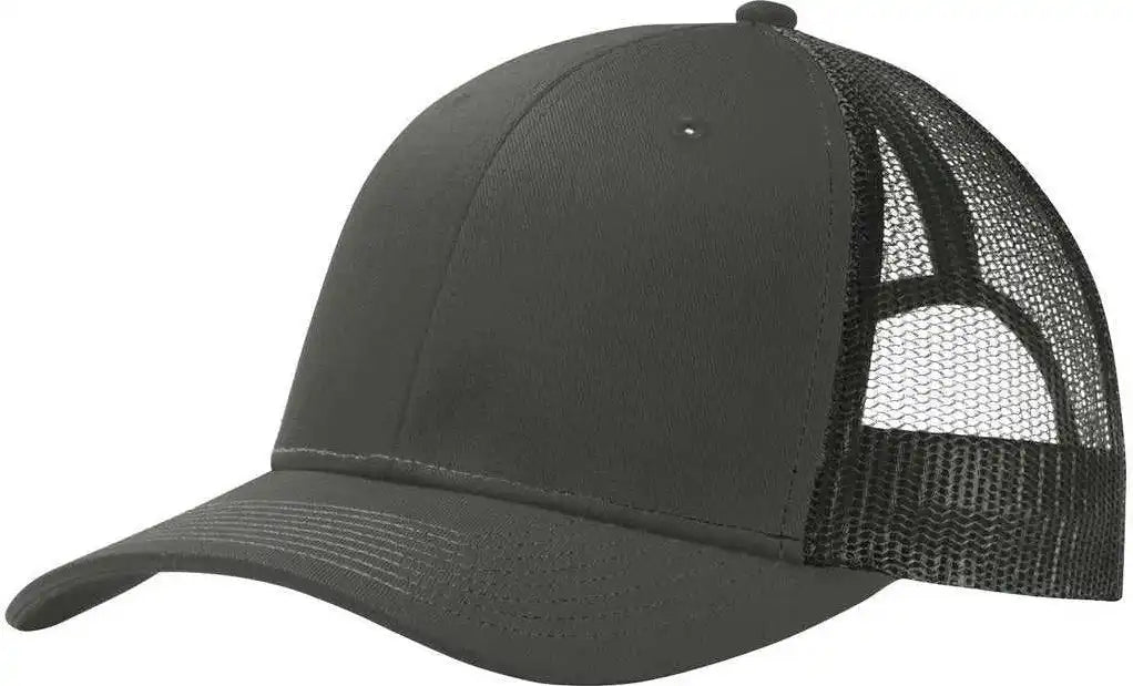 Port Authority C112 Snapback Trucker Cap Gray Steel Dark / one Size Fits Most