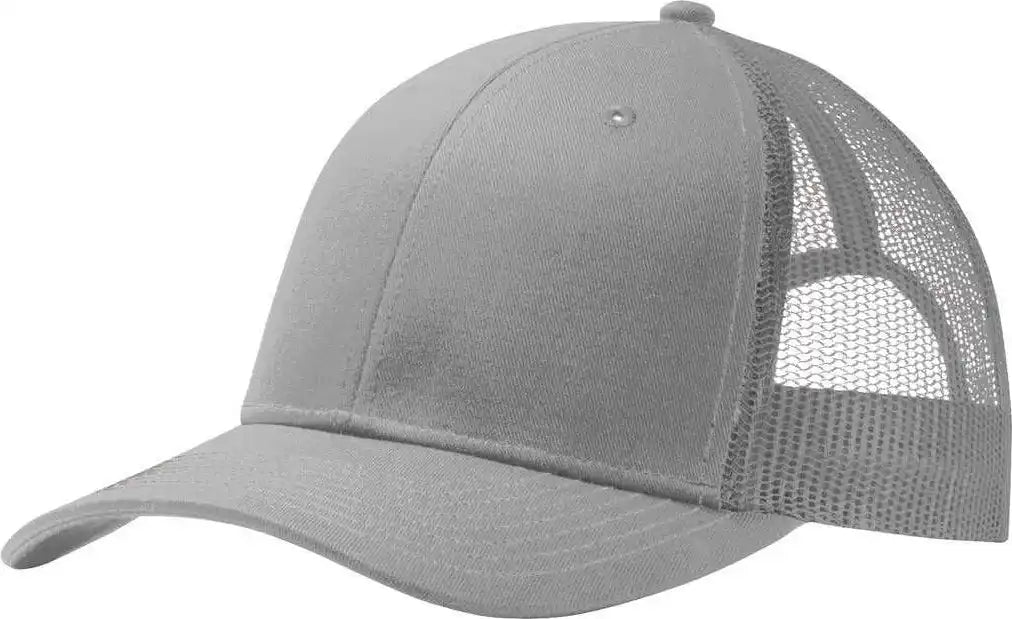 Port Authority C112 Snapback Trucker Cap - Gusty Gray - Light / one Size Fits Most