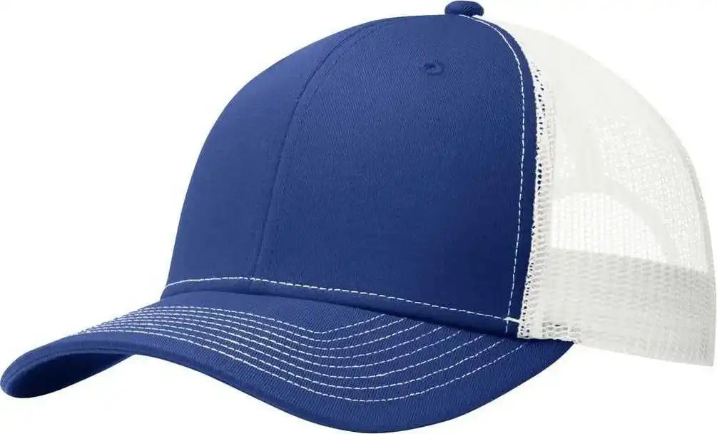 Port Authority C112 Snapback Trucker Cap - Patriot Blue White - Navy / one Size Fits Most