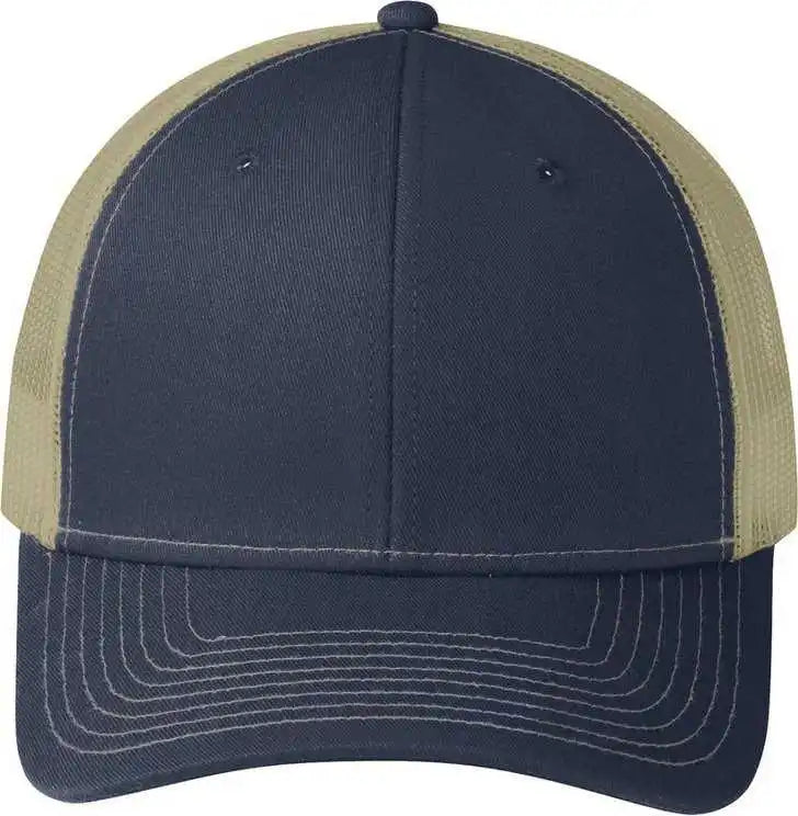 Port Authority C112 Snapback Trucker Cap Rcnvy/tkhk / Osfa