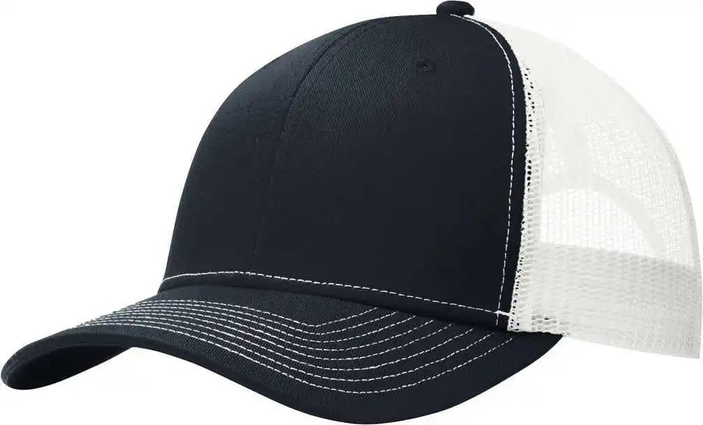 Port Authority C112 Snapback Trucker Cap - Rich Navy White - one Size Fits Most