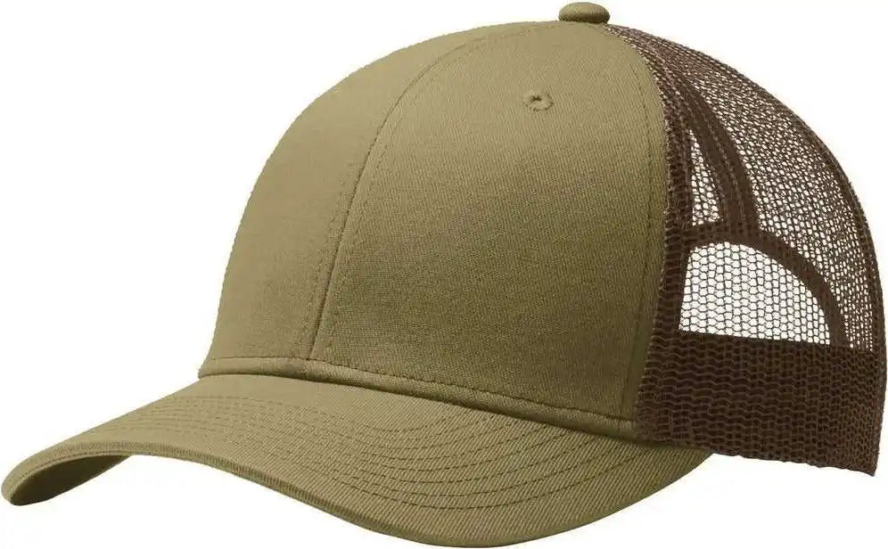 Port Authority C112 Snapback Trucker Cap True Khaki Coffee / one Size Fits Most
