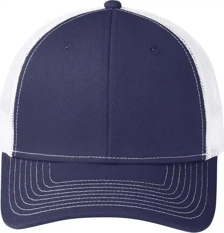 Port Authority C112 Snapback Trucker Cap True Navy/ White / Osfa