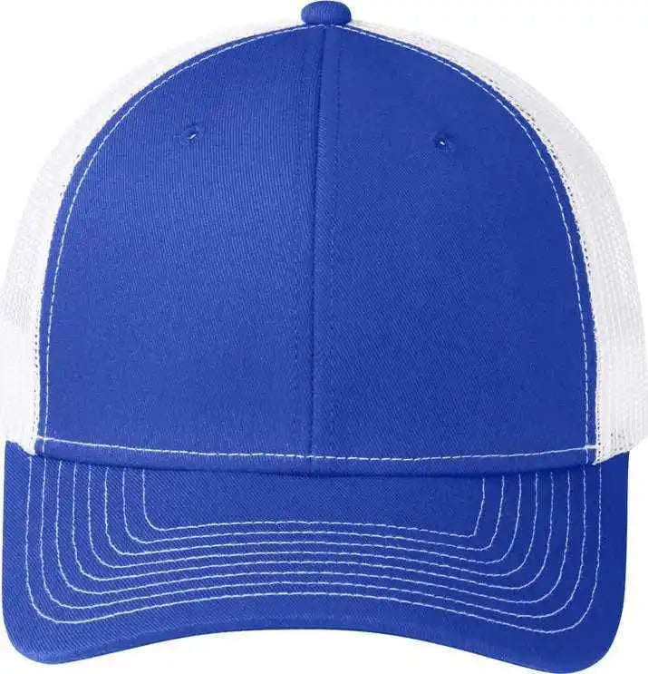Port Authority C112 Snapback Trucker Cap - True Royal/ White - Osfa