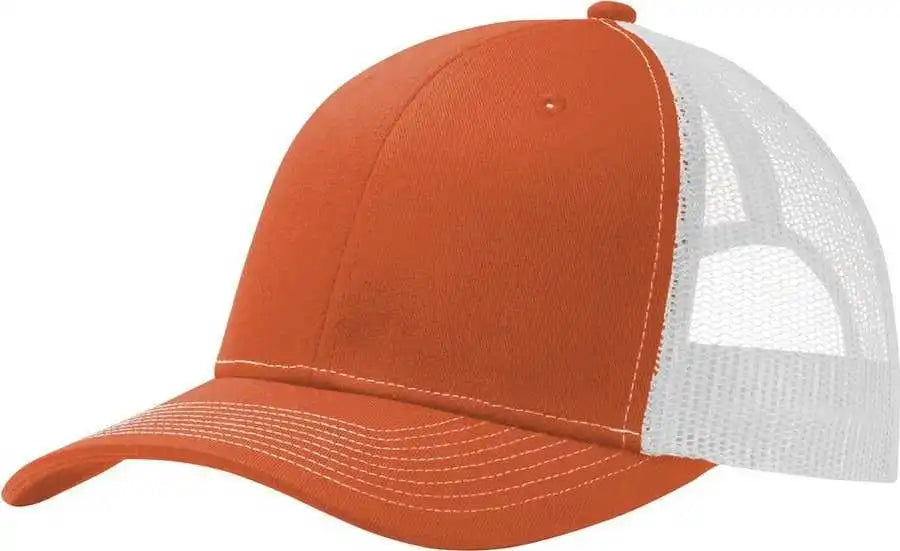 Port Authority C112 Snapback Trucker Cap Txorg/wht / Osfa