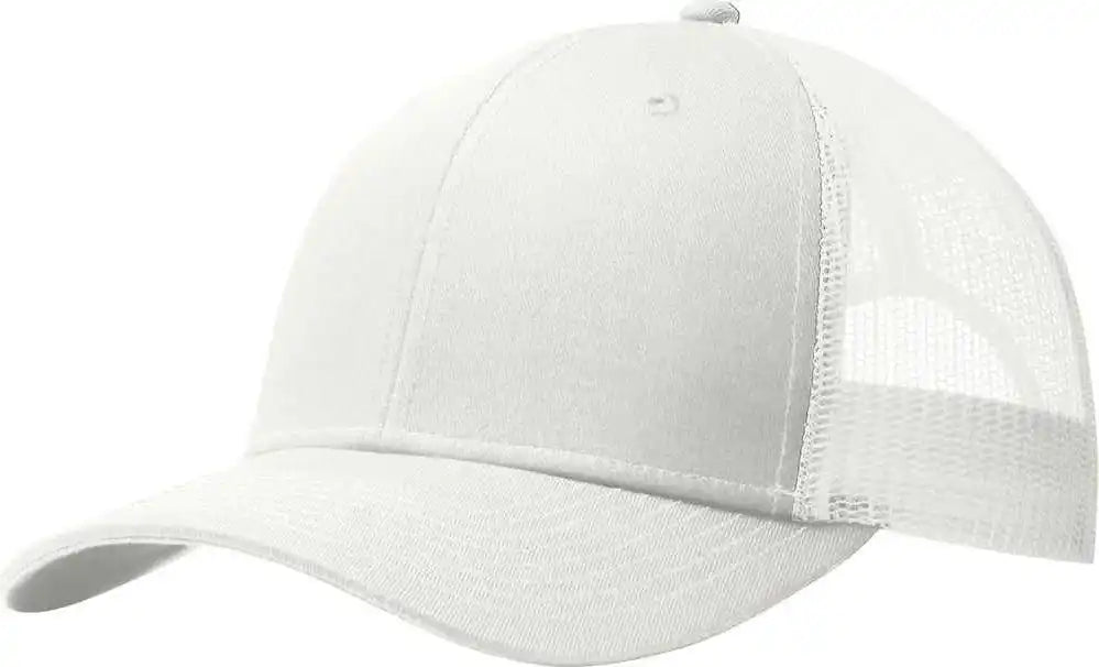 Port Authority C112 Snapback Trucker Cap - White - one Size Fits Most