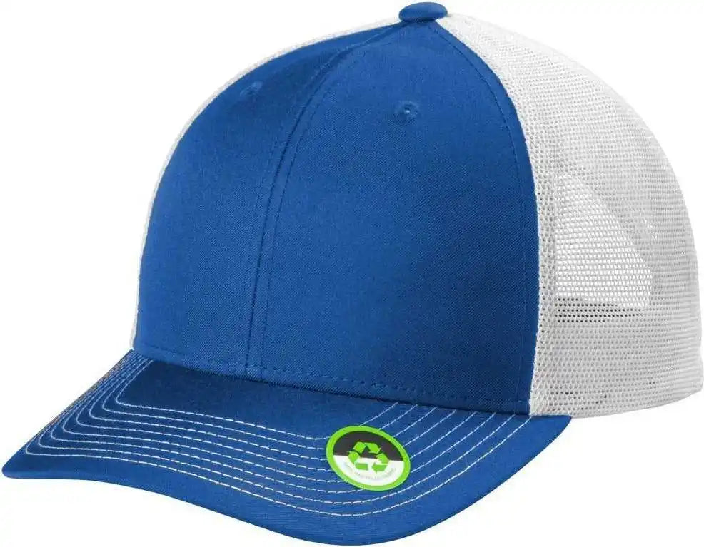 Port Authority C112eco Eco Snapback Trucker Cap True Royal White / Osfa