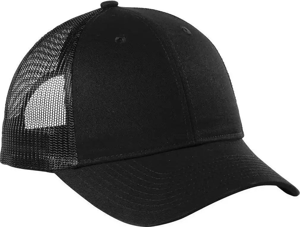 Port Authority C112lp Low-profile Snapback Trucker Cap - Black - Osfm