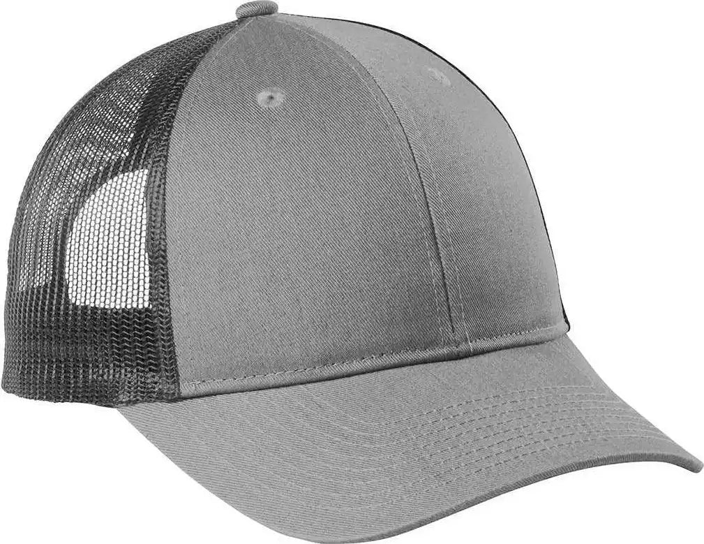 Port Authority C112lp Low Profile Snapback Trucker Cap Heather Gray Steel Dark / Osfm