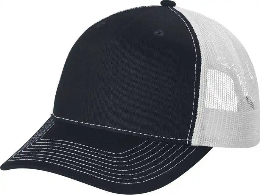 Port Authority C115 Snapback Five-panel Trucker Cap - Rich Navy White - Adult Osfm