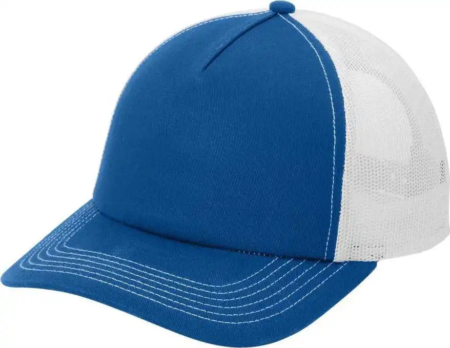 Port Authority C115lp Low Profile Snapback 5 Panel Trucker Cap Patriot Blue/ White / Osfa