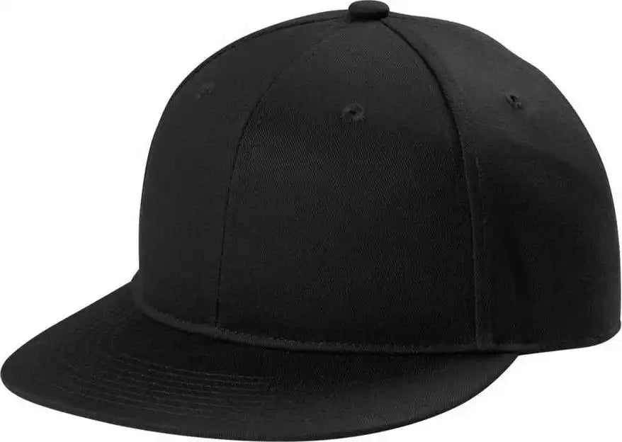 Port Authority C116 Snapback Flat Bill Cap - Black - Adult Osfm