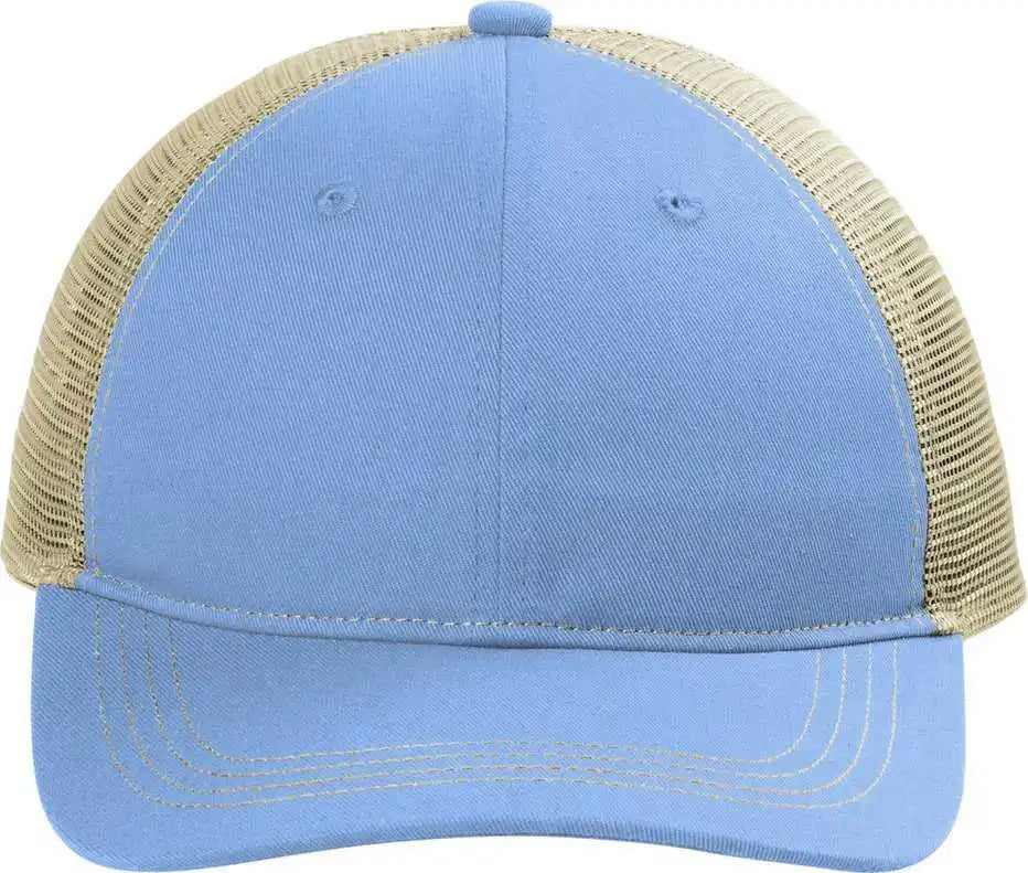 Port Authority C119 Unstructured Snapback Trucker Cap - Carblu/tan - Osfa