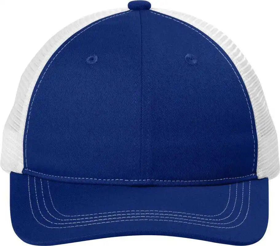 Port Authority C119 Unstructured Snapback Trucker Cap Patriot Blue/ White / Osfa