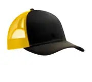 Port Authority C402 Snapback Trucker Cap - Black Gold - Black/ / Adult Osfa