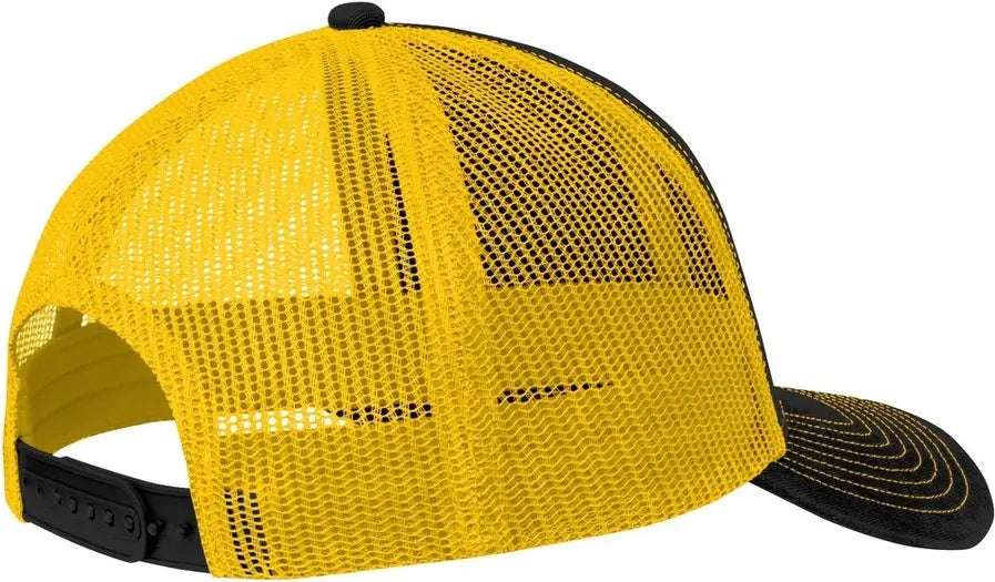 Port Authority C402 Snapback Trucker Cap - Black Gold