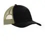 Port Authority C402 Snapback Trucker Cap - Black Tan